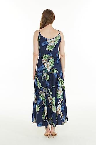 Image of Matchable Family Hawaiian Luau Men Women Girl Boy Clothes in Pineapple Garden Navy