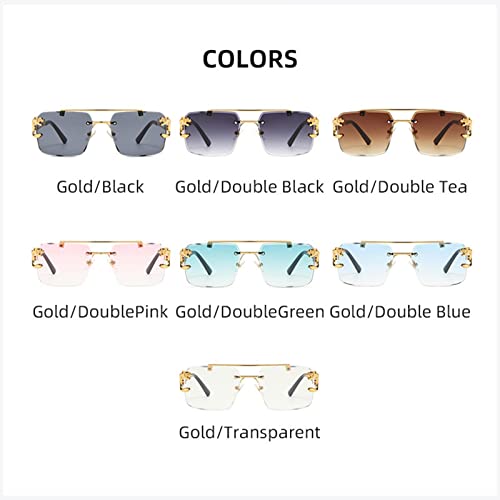 Sleek Rimless Sunglasses for Fashionable Summer2