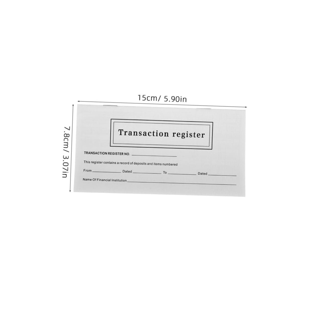Angoily 20 Carnets de Chèques Personnels A4 8 Feuilles par Carnet Registre Bancaire Solide pour Suivi Financier Bureau et Usage Personnel