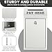 Yaocom Safe Cash Box Money Collection Metal Donation Box with Lock Wall Mount Pre Drilled Mailbox Delivery Ballot for Home Office Outdoor Self Serve Stand(White,10.2 x 5.7 x 2.8 Inch)