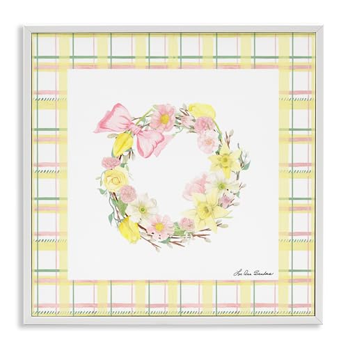 Couronne au printemps pastels cadre blanc embellit votre salon lumineux