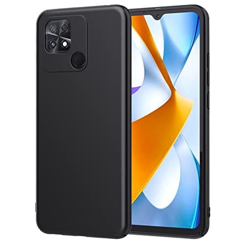 AOKUMA Funda para Xiaomi Poco C40, Funda de Calidad Militar, Carcasa para Xiaomi Poco C40 ultrafinas a Prueba de Golpes, Funda Protectora de PC Dura y Sedosa-Negro