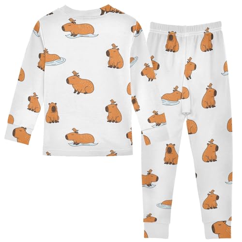 Pajama Sets Long Sleeve Cute Animals with Birds Soft Comfy Sleepwear 2 Piece PJS 3-8T3