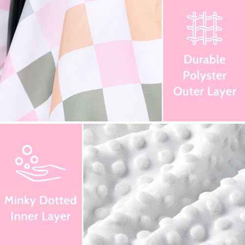Image of DILIMI Baby Car Seat Cover, Minky Warm Car Seat Covers for Babies, Peekaboo Opening Infant Car Seat Cover, Nursing Cover Carseat Canopy, Colorful Checkered