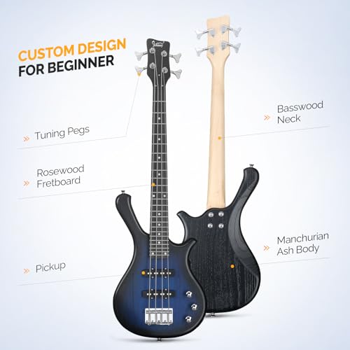 Glarry 101 4 String Electric Bass Guitar thumb #4