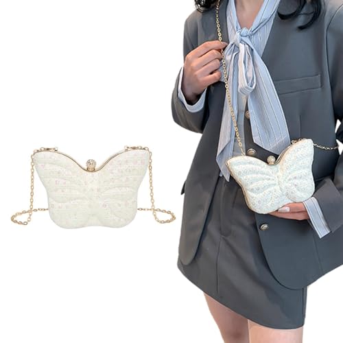 Sac à bandoulière avec détails papillon mignon et sangle fantaisie pour femme