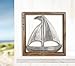 Produktbild GILDE Deko Segelboot - maritime Geschenke Wand Deko Segelschiff  Boot Deko Bad Gäste-WC  Segler Geschenke für Bootsführerschein  Dekobild zum Aufhängen Holzrahmen 20 x 20 cm
