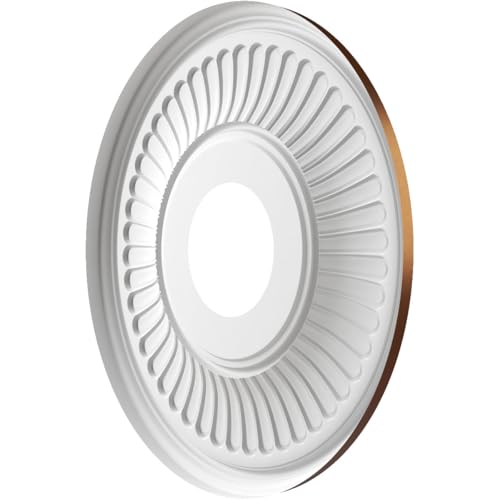 Image of Ekena Millwork CMP13BECDC Berkshire Thermoformed PVC Ceiling Medallion (Fits Canopies up to 5 3 /4 inch), 13 inchOD x 3 1 /2 inchID x 3 /4 inchP, Metallic Dark Copper
