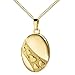 Produktbild Medaillon oval mit Herzen Verzierung 333 Gold Muttertag Valentinstag Liebe Schmuck Amulett von Haus der Herzen® + Kette mit Schmuck-Etui