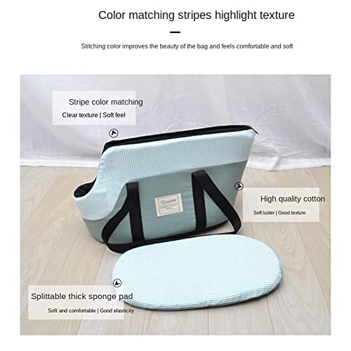 Gigicloud Pet Carrier Bags, Striped Pet Travel Carrier Portable Breathable Removable Washable Pet Travel Handbag Semi-Enclosed Outdoor Pet Carrier Shoulder Bag #TOP2