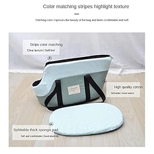 Pet Carrier Bags, 18X10 inch Striped Pet Travel Carrier Portable Breathable Removable Washable Pet Travel Handbag Semi-Enclosed Pet Carrier Shoulder Bag Pet Carrier Bags, 18X10 inch Striped Pet Travel Carrier Portable Breathable Removable Washable Pet Travel Handbag Semi-Enclosed Pet Carrier Shoulder Bag