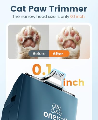 image for oneisall Quiet Pet Clippers, Cat Clippers for Matted Hair, Cordless Ca