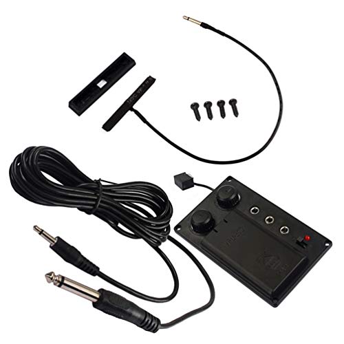 Artibetter 1 Set Violin Silent EQ Pickup Piezo Equalizer Mute Preamp with Plug
