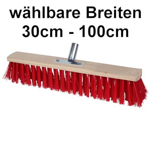 Kolor Straßenbesen Industriebesen Kehrbesen, wählbare Breiten Gartenbesen, Besen für Straßen, Draußen, Hof & Garten, PVC Borsten, Metall-Stielhalter verschraubt (60 cm ohne Stiel) – Bild 5