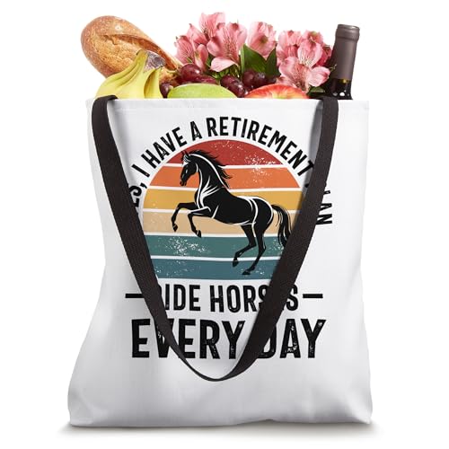 Bolsa Tote para amantes de caballos jubilados miniatura 4