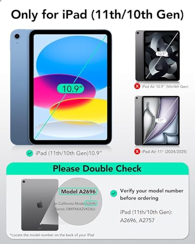 Image of iWishKart Apple iPad 10Gen / 10th Gen / 10 Generation 10.9 Inch 2022 Tempered Glass Screen Protector Guard Full Screen Coverage Edge to Edge with Easy Installation kit | Anti-Scratch & Smudge Proof