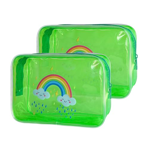 TotePrint Bolsa de higiene pessoal transparente aprovada pela Neon TSA, tamanho 18 x 5,8 x 12 cm,...