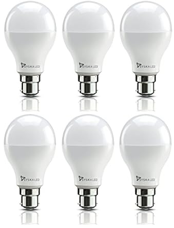 SYSKA 5W B22 Led Bulb (Cool Day Light) - Pack of 6(B22D)