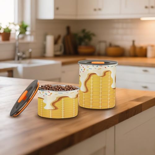 Contenedor de café hermético de acero inoxidable 500ml miniatura 7