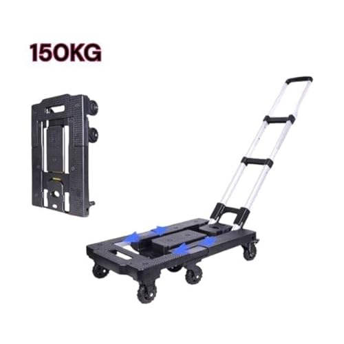 Carrinho De Carga Plataforma Dobrável 7 Rodas 360º Até 150kg