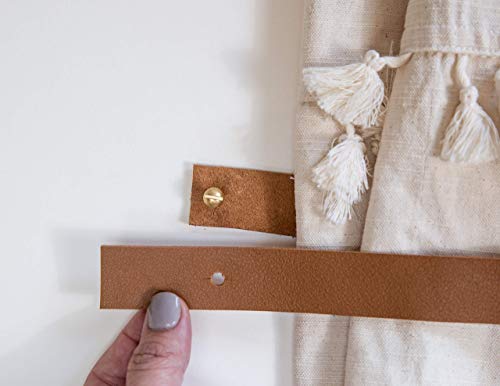 Keyaiira - Leather Curtain Tie Back - Minimal Curtain Holdbacks, Black Leather Tiebacks For Drapes, Modern, Simple Holdbacks For Draperies White #TOP7