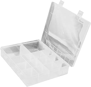 COHEALI Travel Medicine Container Clear Container Clear Plastic Containers Bead Storage Container Ornament Storage Box Plastic Mask Organizer White Clear Plastic Storage Box Fishing Tackle