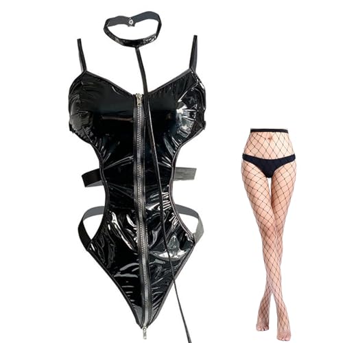 WENTPOL Dessous sexy Set Frauen Sexy Schritt Offen Strapsen Sexy Unterwäsche für Frau Damen erotische Reizwäche Body Dessous Set Damen Bodysuit...