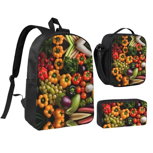 Sac à dos fonctionnel avec sac à déjeuner isotherme et trousse assortie