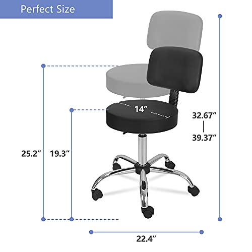 image for Nova Microdermabrasion Rolling Stool Swivel Salon Stool Chair Adjustab