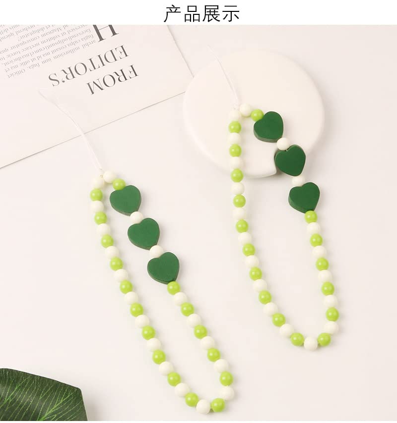 Ikasus Téléphone Portable Lanière,Chaîne Pour Téléphone,Colorée En Perles Avec Pendentif