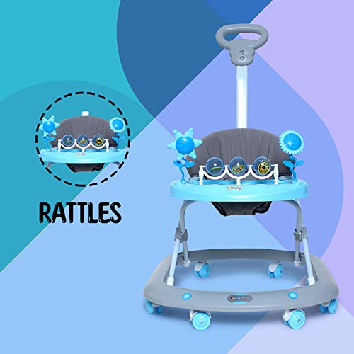 Fun-Ride-Baby-Walker-for-6-to-18-Months-with-Parent-Handle-Rod-Foldable-Activity-Walker-with-Adjustable-Height-and-Parent-Handle-Rod-for-Boys-and-Girls-Blue
