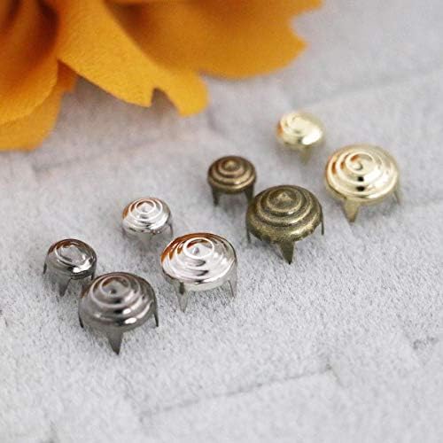GoldStar Tool Prong Rivets Cone Design Studs, Leather Craft Rivets, Fabric Buttons (Gunmetal, 9MM (Set of 1000))