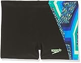 Speedo Jungen Digital PNL ASHT Jm Blk Kind Kostüm, Schwarz Grün, 28