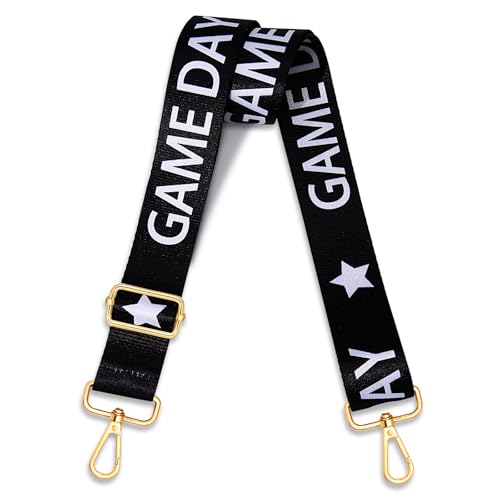 Image of Game Day Purse Strap Replacement Crossbody Wide Shoulder Strap Star Football Strap for Stadium Approved Clear Bag