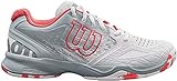 [page_title]-Wilson Damen Kaos Comp Tennisschuhe, Weiß (White/pearl Blue/fiery Coral), 39 EU