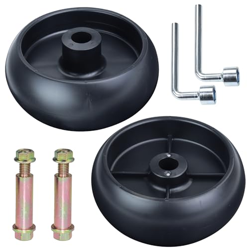 POSFLAG 2 Pack GX10168 Deck Wheels for John Deere Replaces John Deere GX10168 Deck Wheels with Bolts, GX10168 Gauge Wheel, GX10168 John Deere Wheel GX10168 for John Deere Z425 D170 D140 Z355E Tractors