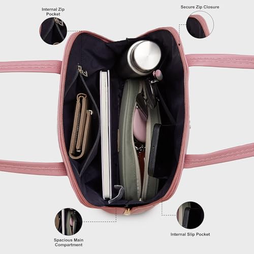 Image of Caprese Syra Satchel Bag, Medium | Stylish Shoulder Bag for Women with Multiple Compartments & Shoulder Strap | Secure Zip Closure | Ideal for Office & Daily Use