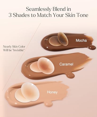 Popilush Nipple Covers for Women Sticky Bra Silicone Adhesive - Breathable Invisible Reusable for Wedding, Backless Dresses3