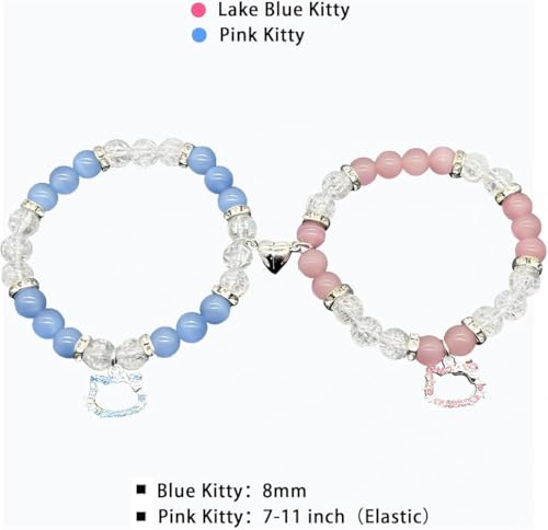 Image of Spiderman Kitty Magnetic Friendship Bracelets, Couple's Bracelets, Valentine's Day Gifts for BFF, BF, GF, Women, Men, Girls, Kids