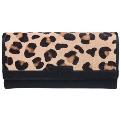 Mala Leather Matrah Leopard Print Hair Matinee Ladies Purse Cover