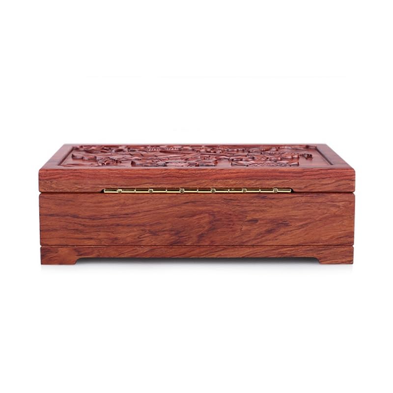 Boîte de rangement de bijoux à main pour vos déplacements coffret bois compact - 3