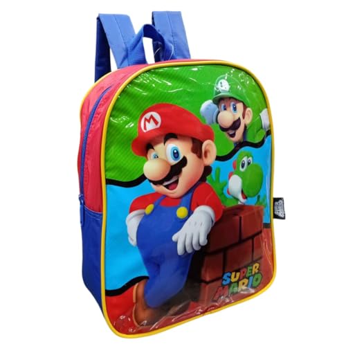 Mochila De Costas Super Mario Pequena Infantil Escolar Creche Passeio (Vermelho)