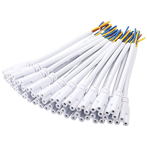 SinLoon 20 Pcs T5 T8 Conector Cable Cable Cable T5 T8 Integrado Tubo de Luz LED Cable Conector en un