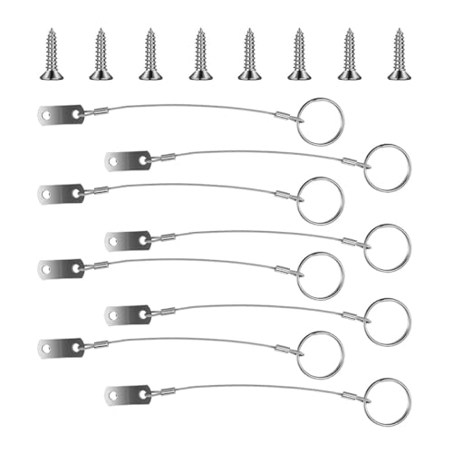 Pin para cordón de seguridad de máxima resistencia Abaodam para toldos de barco, 8 piezas
