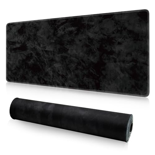 Large Mouse Pad Extended Gaming Mouse Pad Non-Slip Rubber Base 800x300mm Mouse pad Office Desk Mat Desk Pad Smooth Cloth Surface Keyboard Mouse Pads for Computers (Black and Gray)
