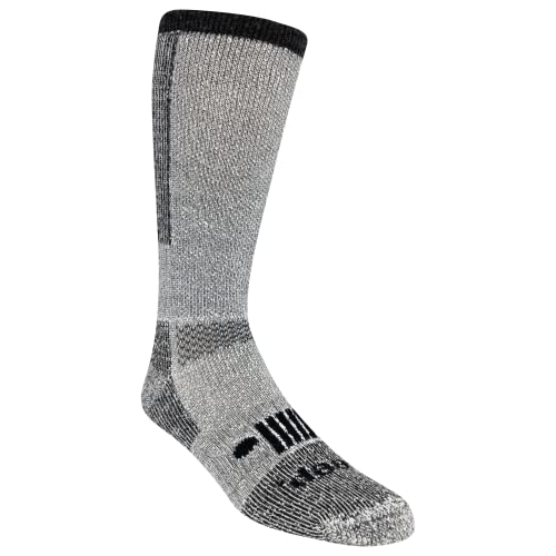 Jeep Men's Rugged Wool Blend Crew Socks-1 Pair Pack-Heavyweight Cushioned Comfort and Blister Prevention