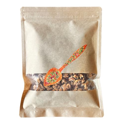 ちえのグラノーラ 150g 袋入り 無添加 蜂蜜 有機オーツ麦 有機全粒粉使用 アーモンド くるみ 白ゴマ 玄米 健康 朝食 砂糖不使用 (150g)