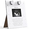 Sonogram Picture Frame Countdown Weeks Baby Shower Welcome Sign Standard 4×3 Ultrasound Photo Pregnancy Announcements Ideas Gender Reveal Gifts New Mom Expecting Parents to Be Keepsake
