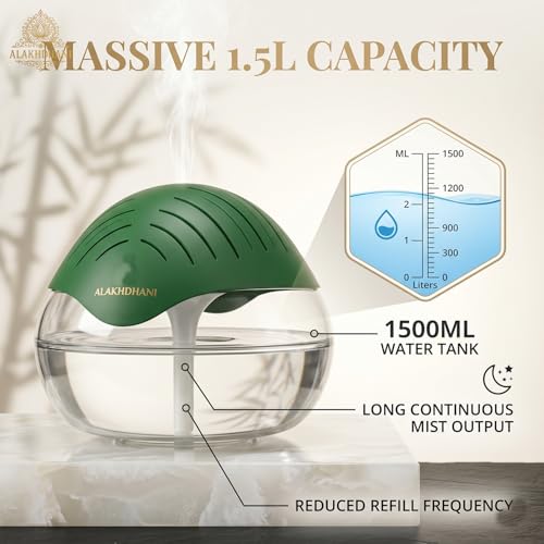 Image of 3-in-1 Portable Room Air Purifier Aroma Diffuser | 1500 ml | Electric Humidifier Revitalizer for Home, Office, Bedroom & Spa
