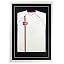 50 X 70cm - White Frame, Black Mount, Black Backing Card